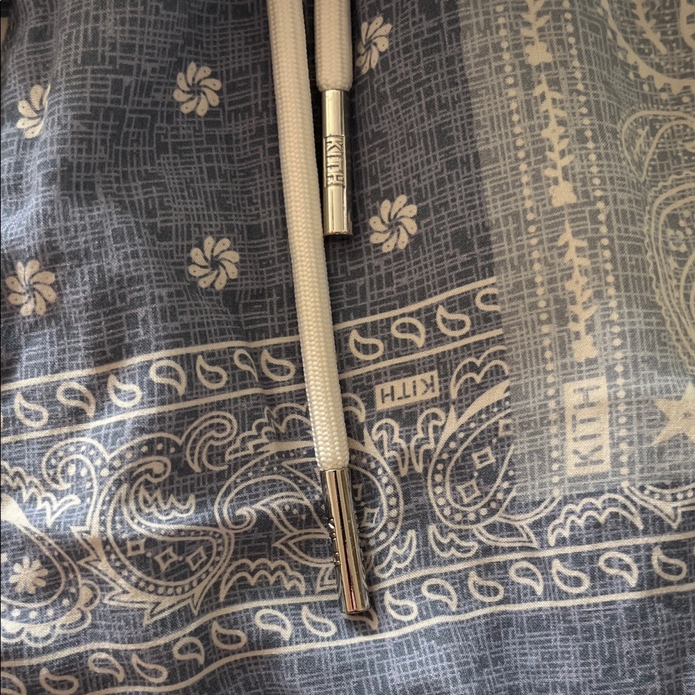 Kith Blue and White Patchwork Athletic Shorts